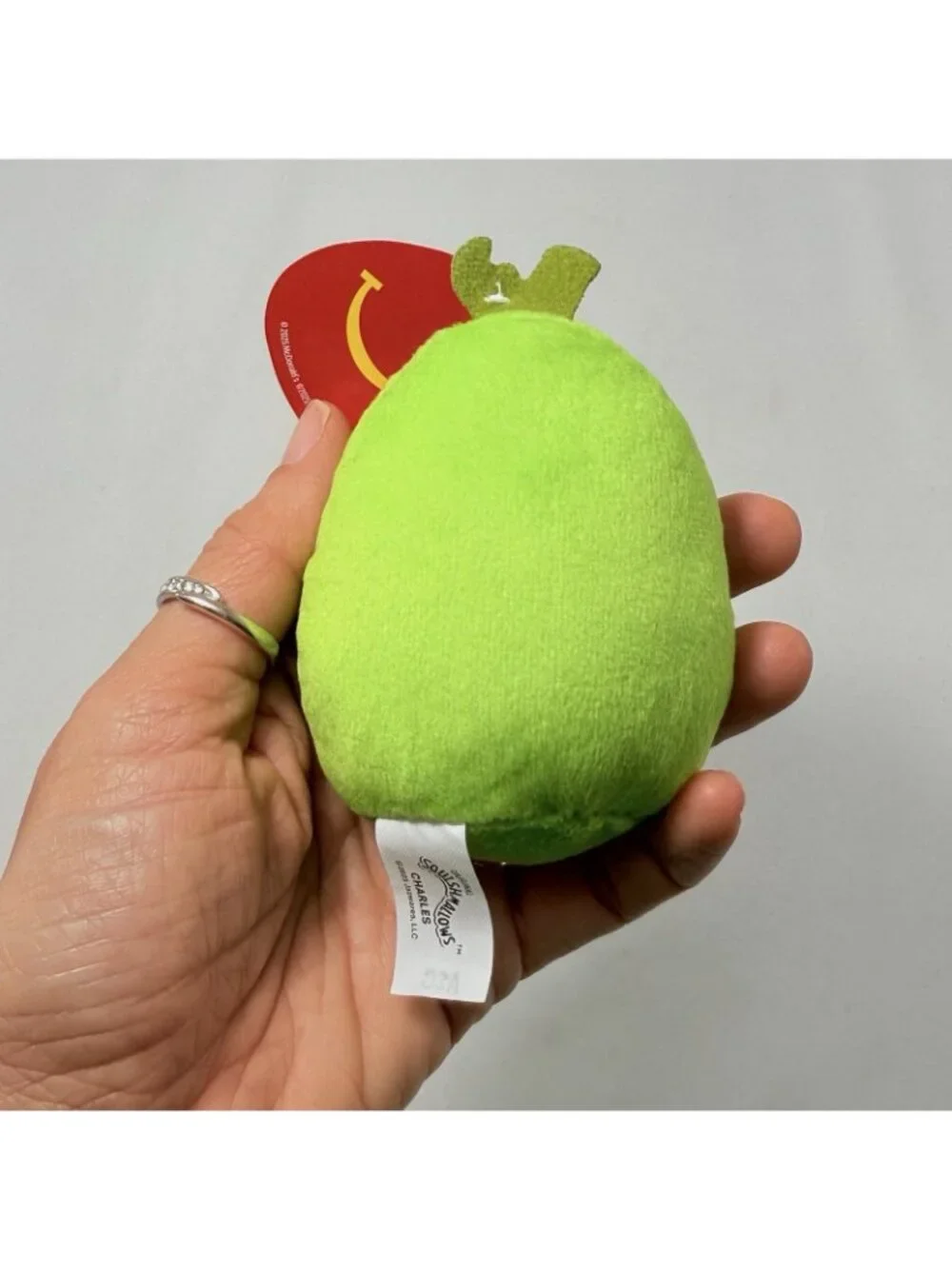 McDonald Squishmallows Charles Pickle Mustache Plush Toy Mini Happy Meal Squishy